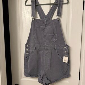 We The Free Little Darlin Gray Short Overalls NWT